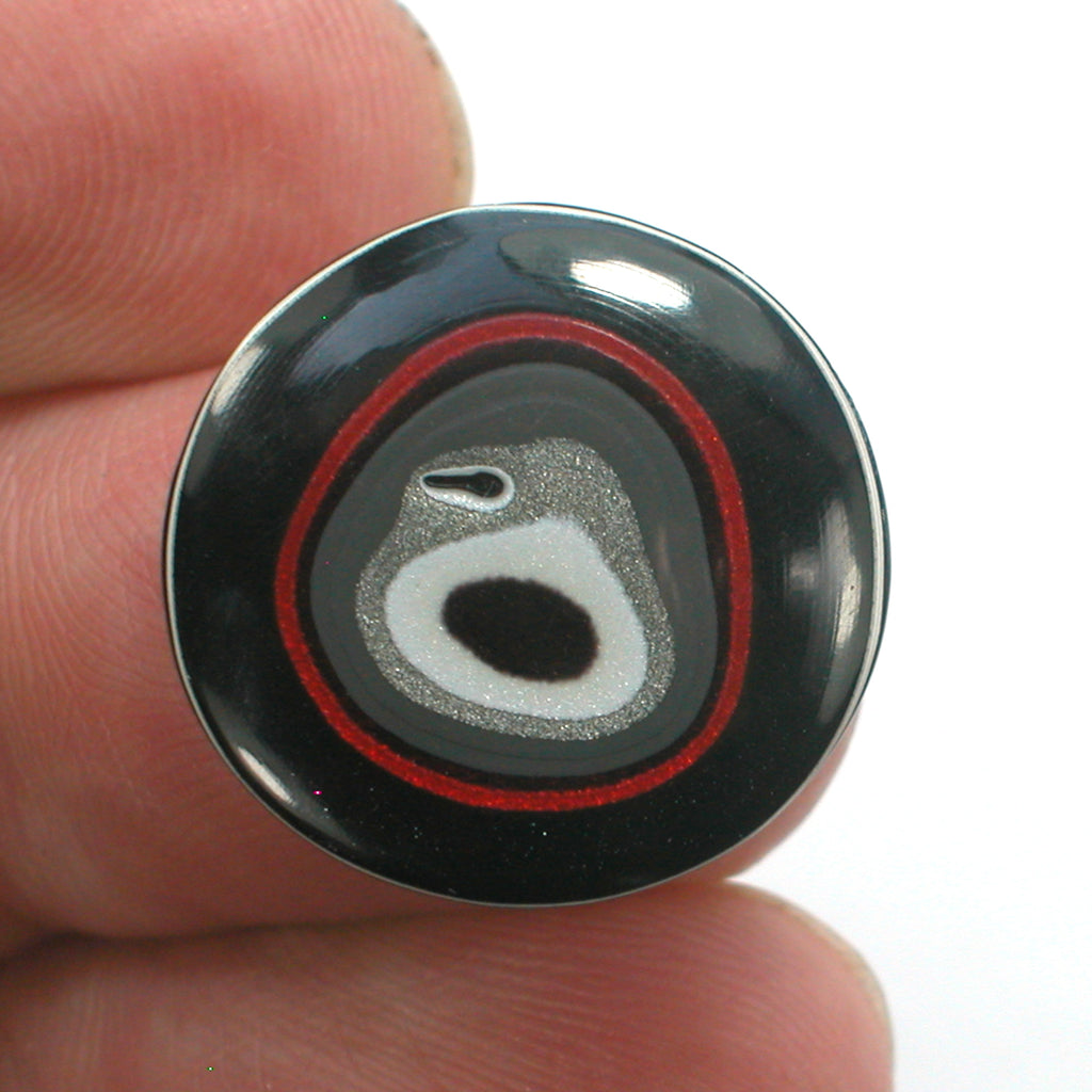 DVH 20mm RD Fordite Cabochon Ford F150 Truck Kansas City Assembly (5163)