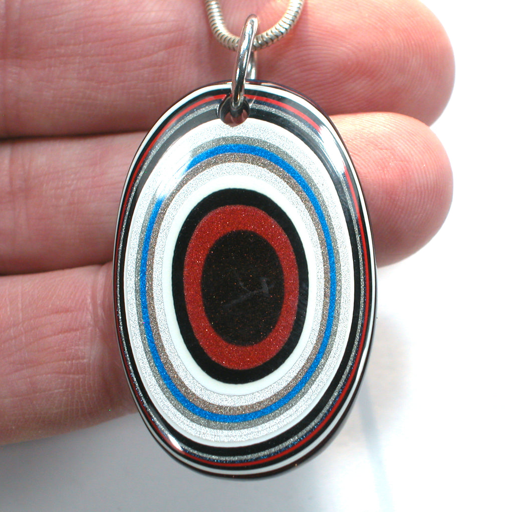 DVH Ford F150 Truck Fordite Pendant Necklace Kansas City Assembly 43x28x4 (5166)
