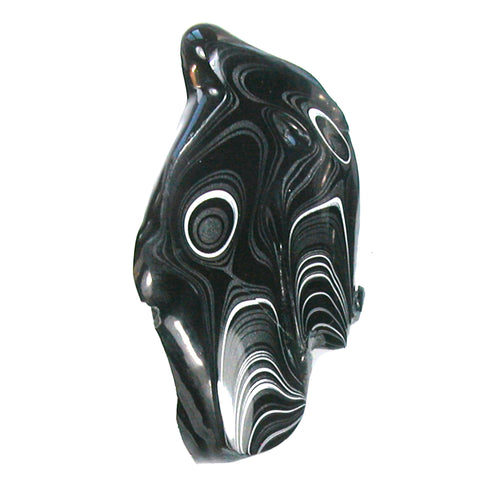 DVH Black Fordite Crown of Silver Sheen Polished Specimen Rough (4684) - DVHdesigns