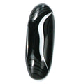 DVH Black Onyx Fordite Crown of Silver Sheen Cabochon 35x13x5 (4703) - DVHdesigns