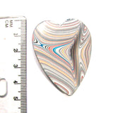 DVH Ford Focus Fordite Heart Cabochon Michigan 48x37x6 (4211)