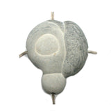 DVH Cross Drilled Fairy Stone Concretion Bead Pendant Goddess Rock Quebec 48x41x15 (4298)