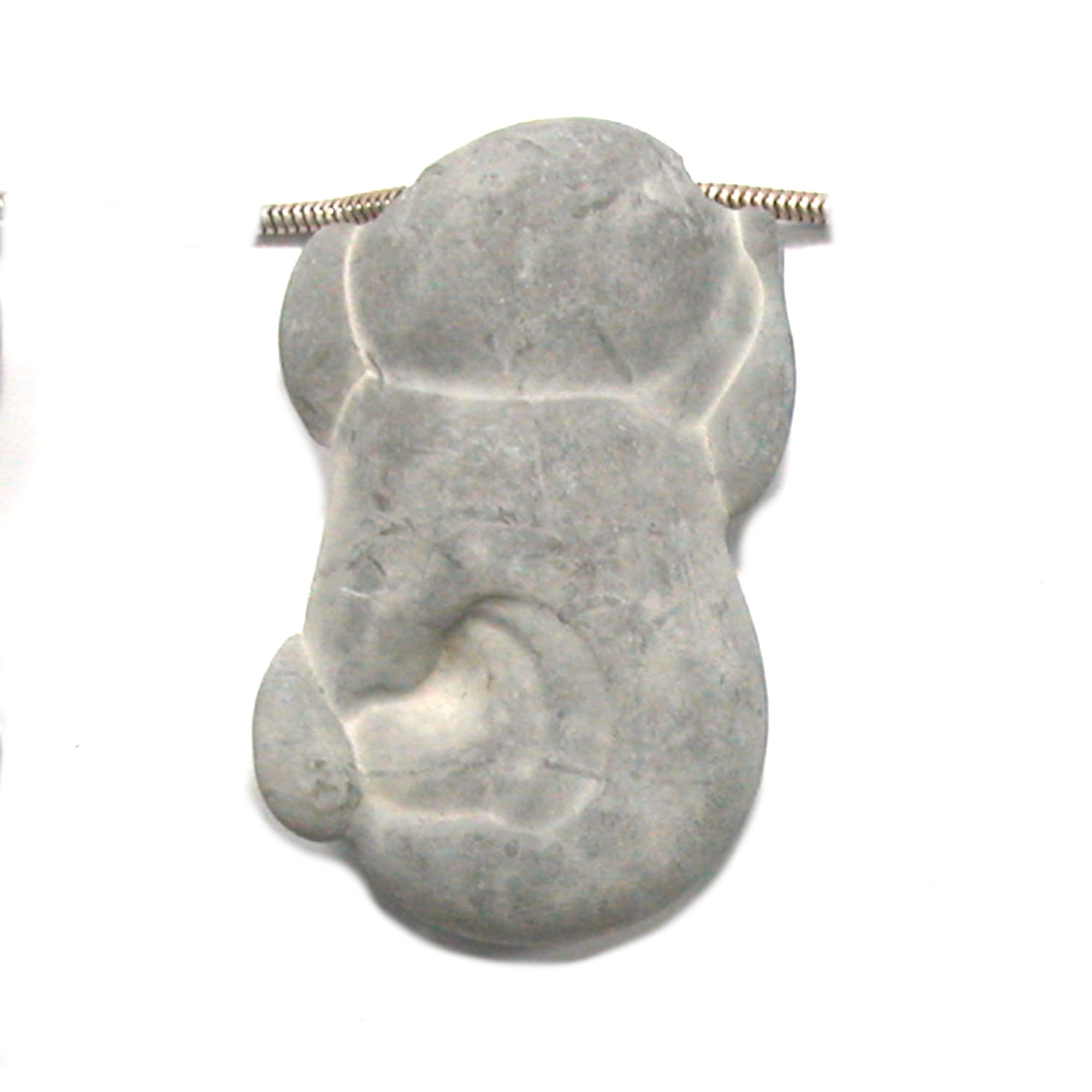 DVH Fairy Stone Concretion Bead Pendant Goddess Rock Quebec 55x33x11 (4301) - DVHdesigns