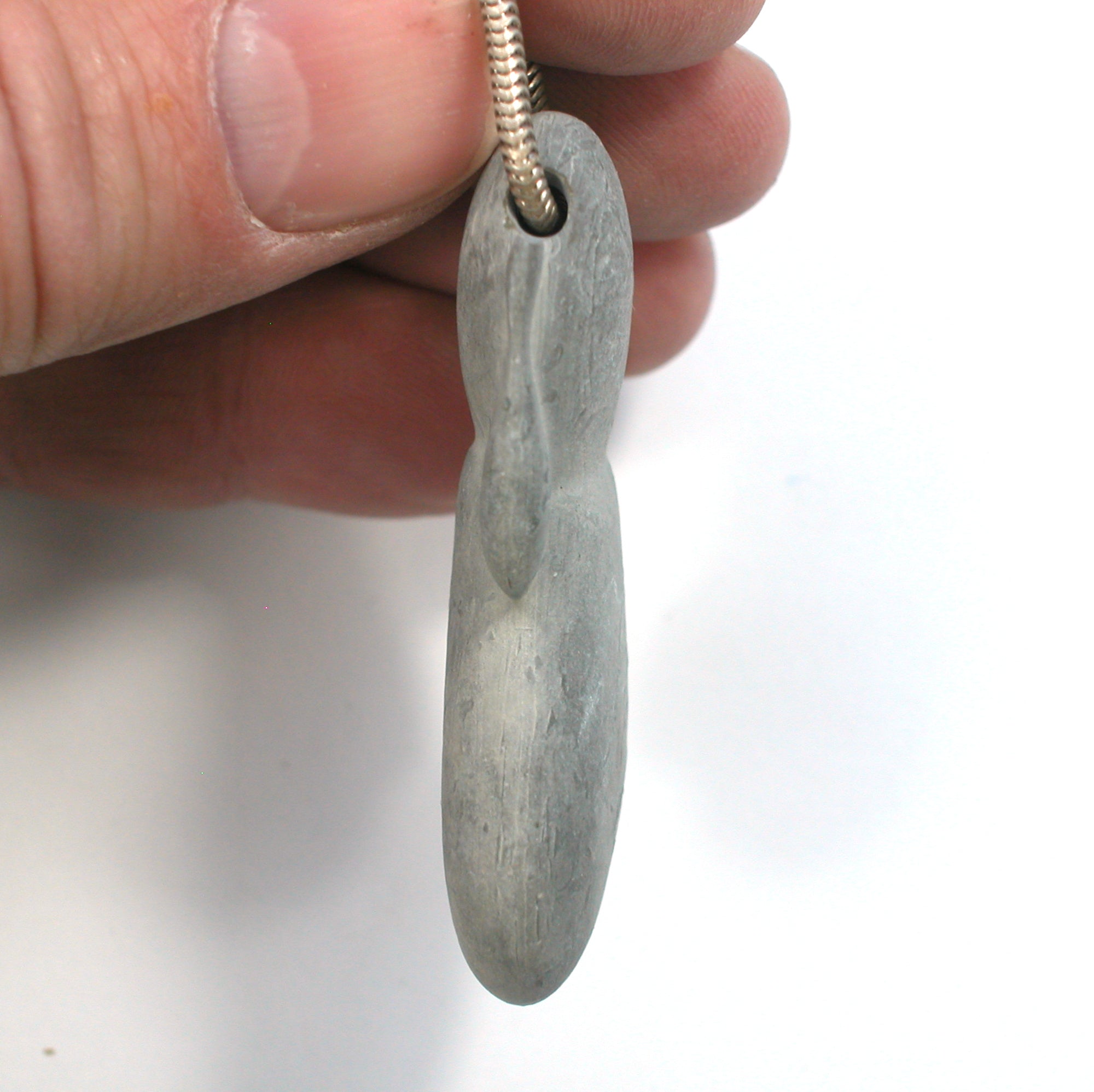 DVH Fairy Stone Concretion Bead Pendant Goddess Rock Quebec 55x33x11 (4301) - DVHdesigns