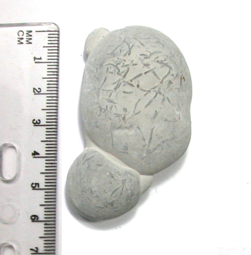 DVH Fairy Stone Concretion Bead Pendant Goddess Rock Quebec  62x35x12 (4303) - DVHdesigns