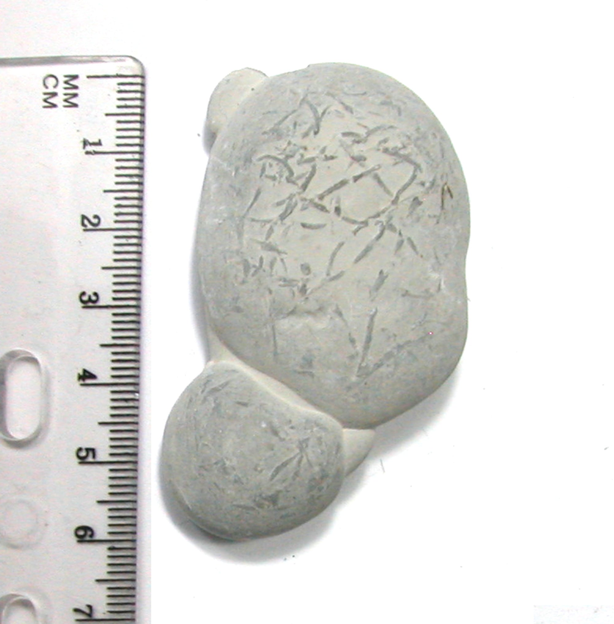 DVH Fairy Stone Concretion Bead Pendant Goddess Rock Quebec  62x35x12 (4303) - DVHdesigns