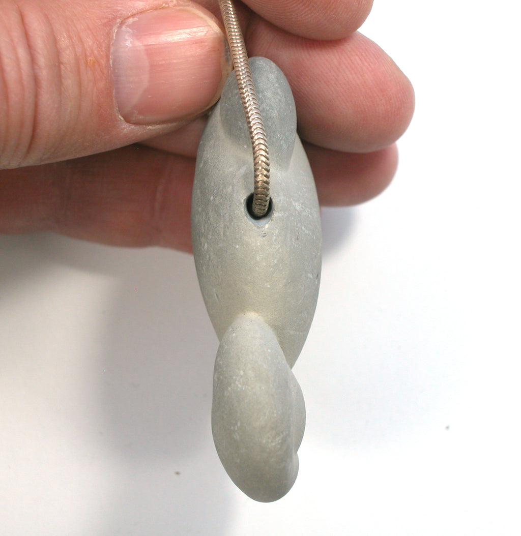 DVH Fairy Stone Concretion Bead Pendant Goddess Rock Quebec 65x45x19 (4305) - DVHdesigns