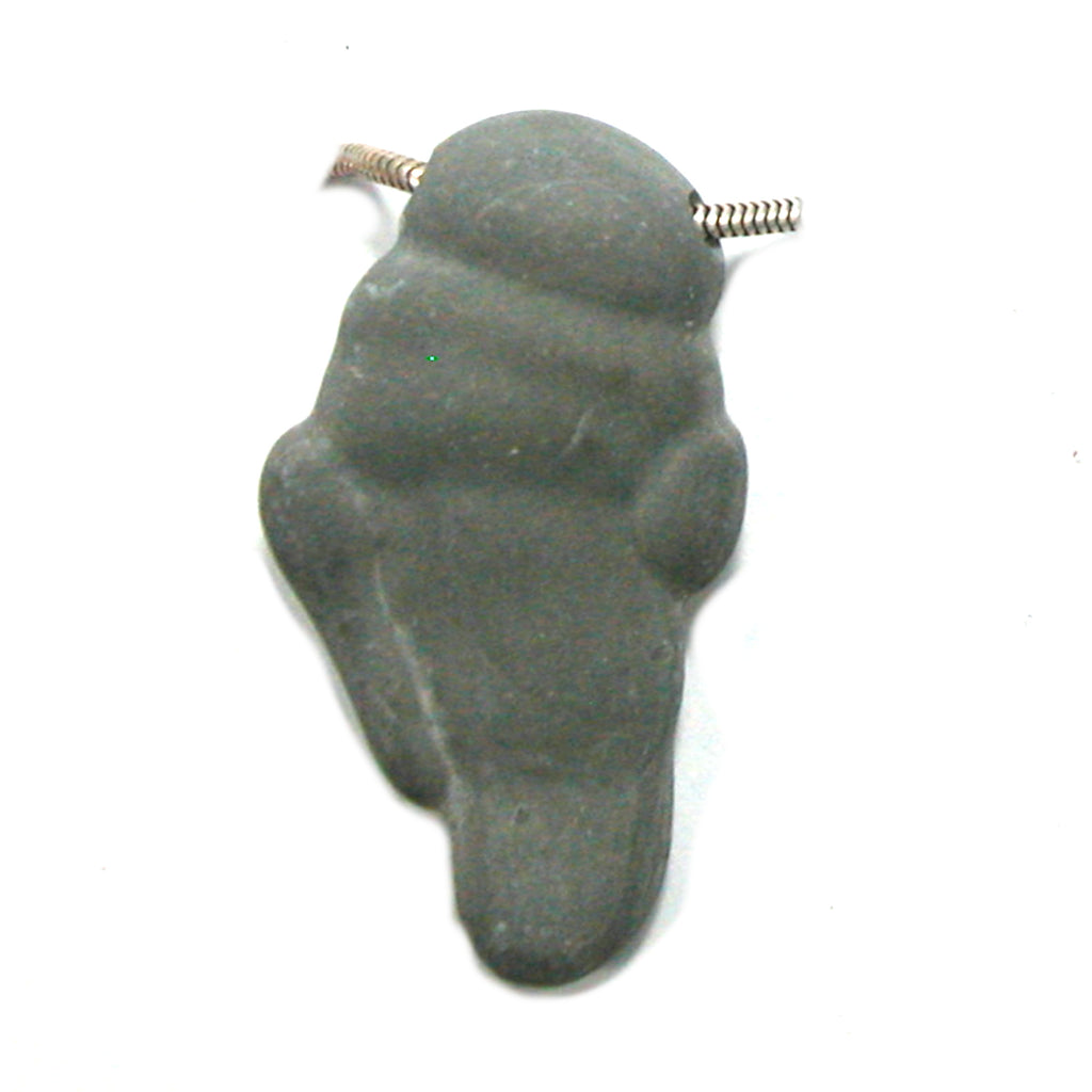 DVH Fairy Stone Concretion Bead Pendant Goddess Rock Quebec 52x28x13 (4308)