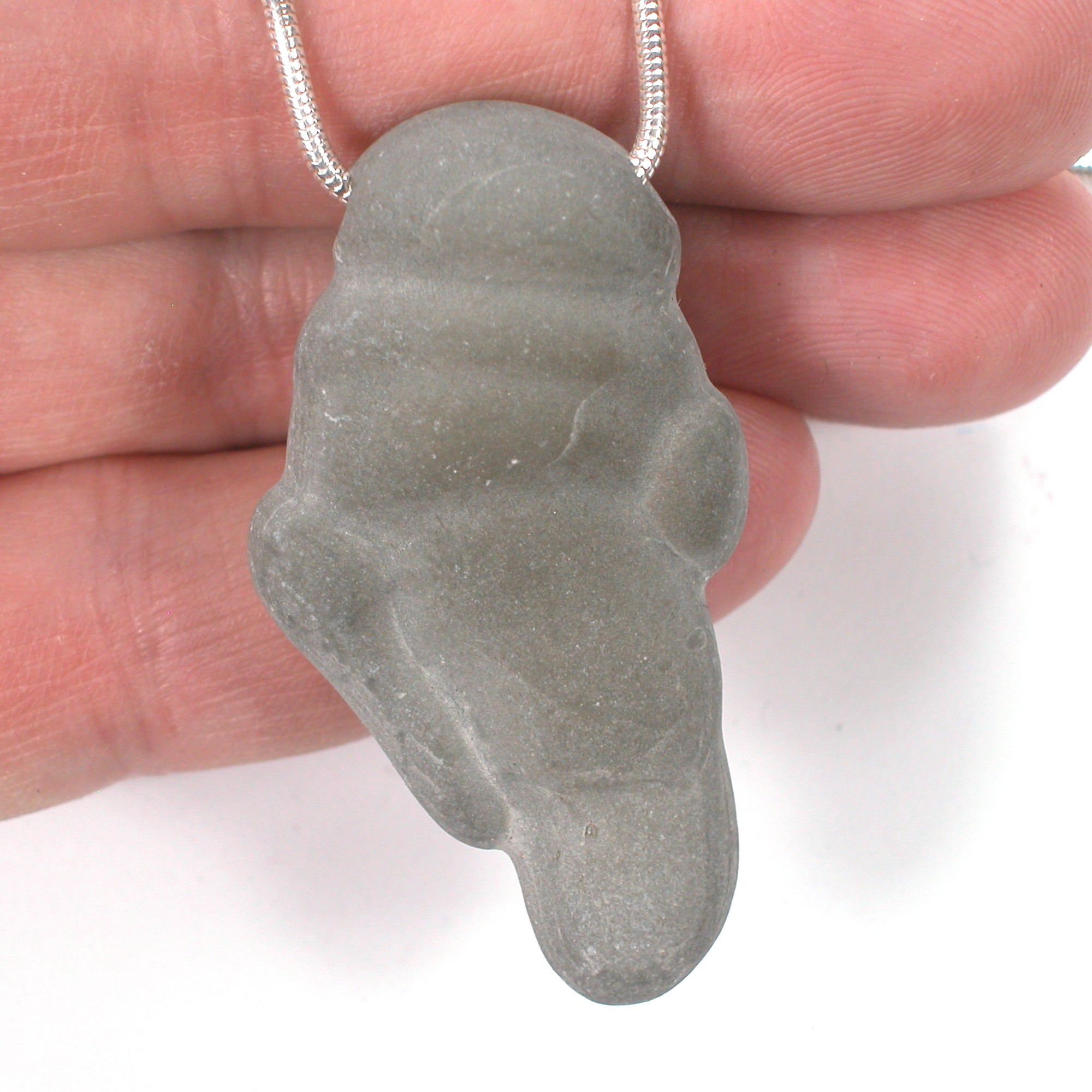 DVH Fairy Stone Concretion Bead Pendant Goddess Rock Quebec 52x28x13 (4308) - DVHdesigns