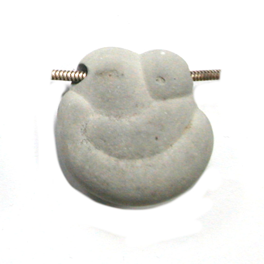 DVH Fairy Stone Concretion Bead Pendant Goddess Rock Quebec 31x30x12 (4310)