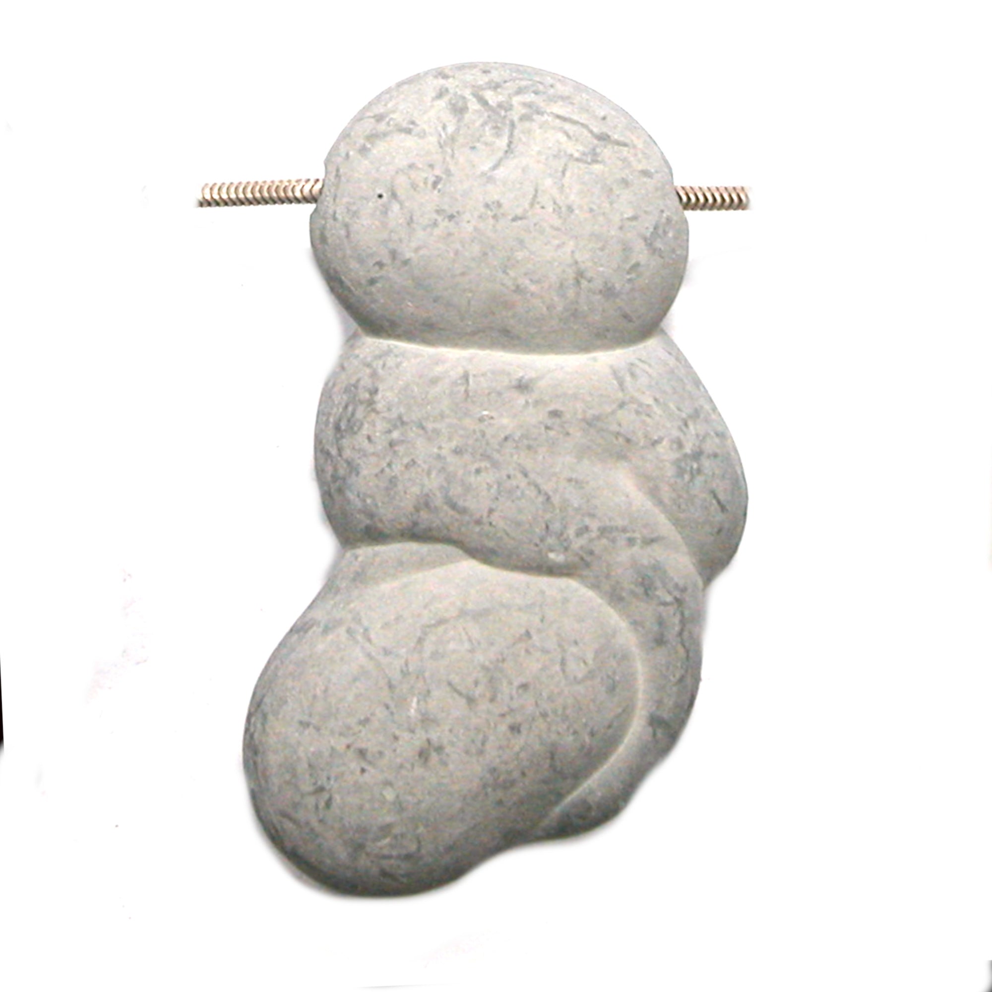 DVH Fairy Stone Concretion Bead Pendant Goddess Rock Quebec 66x34x13 (4323) - DVHdesigns