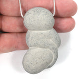 DVH Fairy Stone Concretion Bead Pendant Goddess Rock Quebec 66x34x13 (4323)