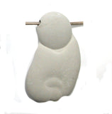 DVH Fairy Stone Concretion Bead Pendant Goddess Rock Quebec 60x33x11 (4324)