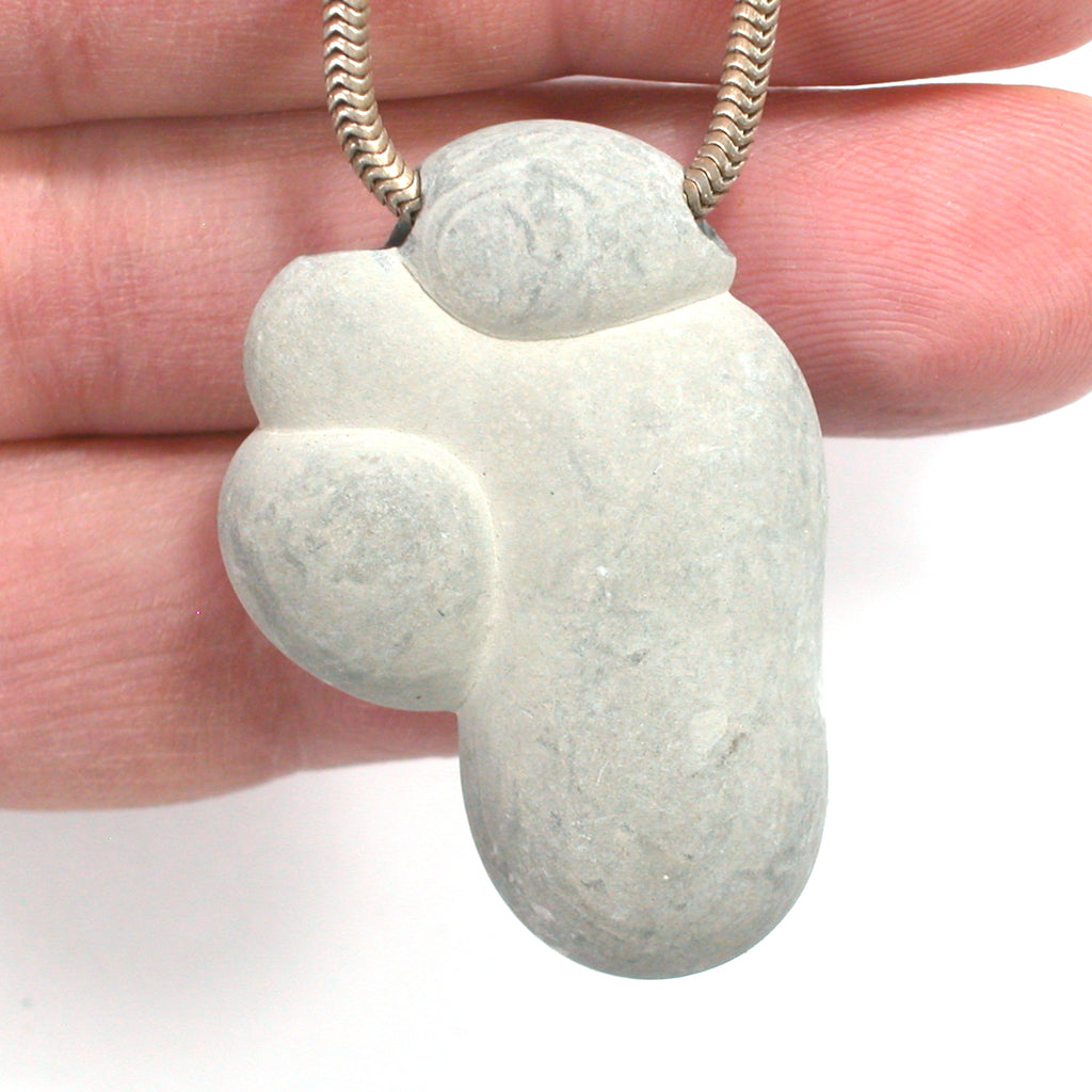 DVH Phallic Fairy Stone Concretion Bead Pendant Quebec 40x27x10 (4342) - DVHdesigns