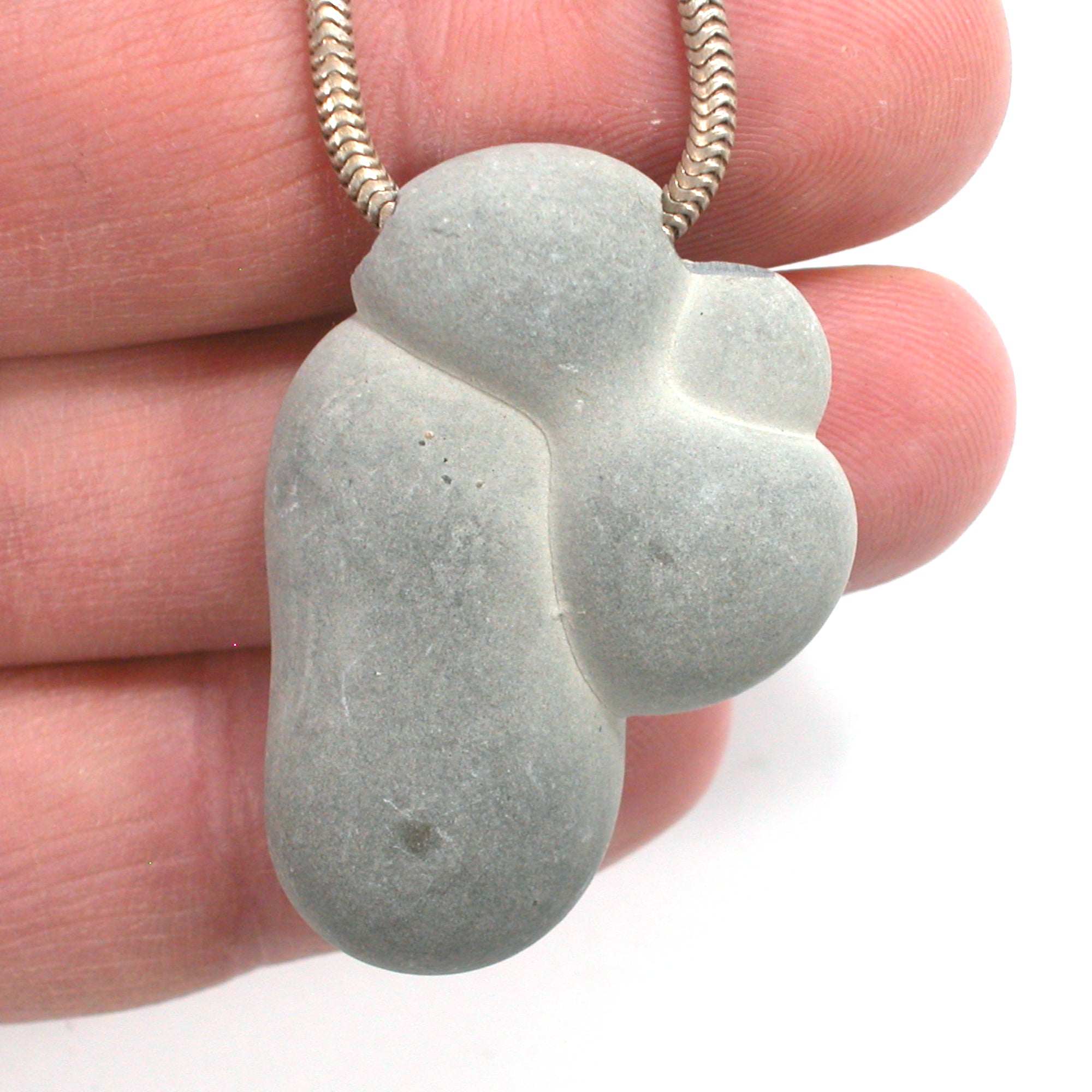 DVH Phallic Fairy Stone Concretion Bead Pendant Quebec 40x27x10 (4342) - DVHdesigns