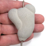 DVH Phallic Fairy Stone Concretion Bead Pendant Quebec 57x46x17 (4343)