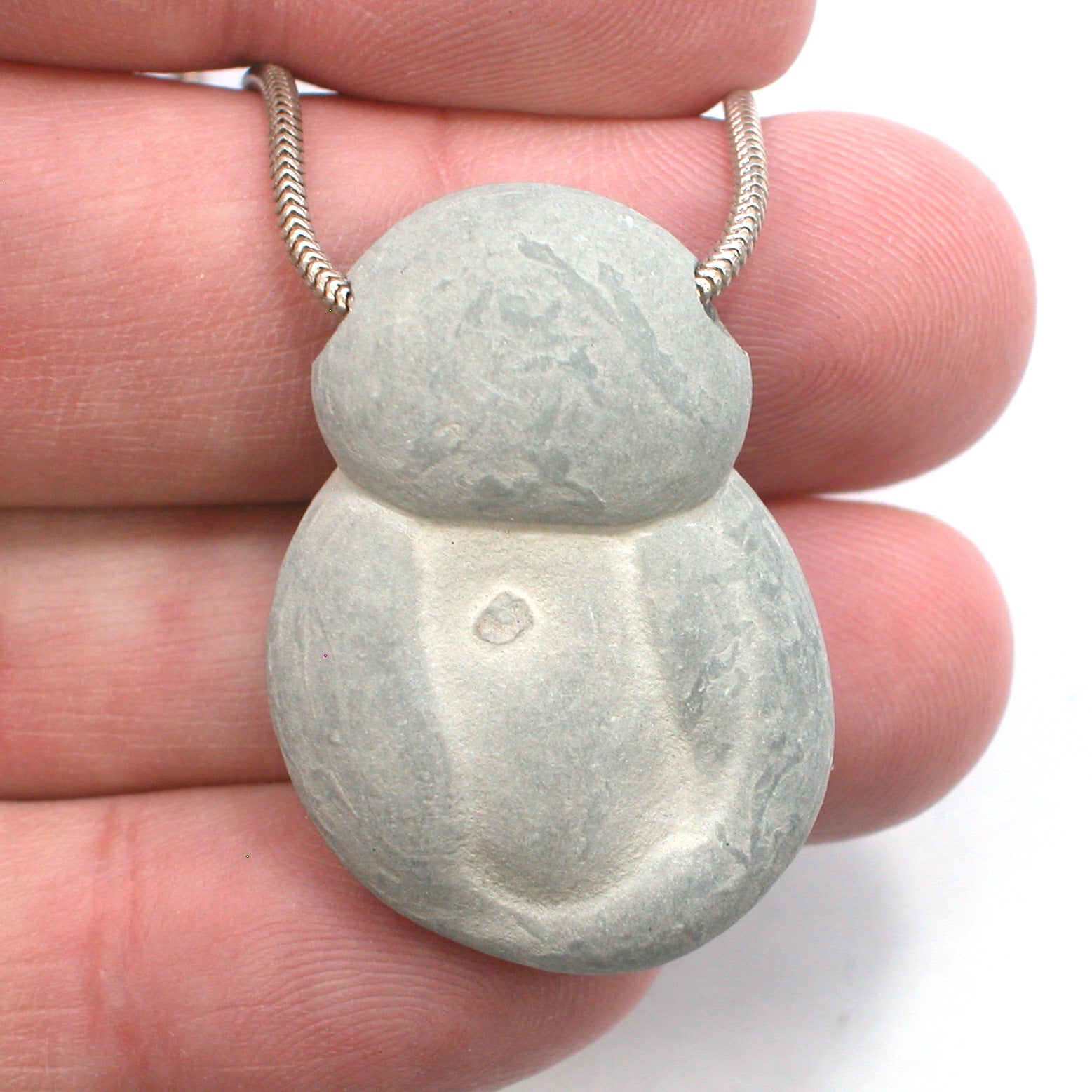 DVH Fairy Stone Concretion Bead Pendant Goddess Rock Quebec 36x25x10 (4366) - DVHdesigns