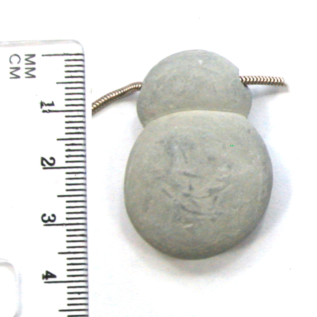DVH Fairy Stone Concretion Bead Pendant Goddess Rock Quebec 36x25x10 (4366) - DVHdesigns