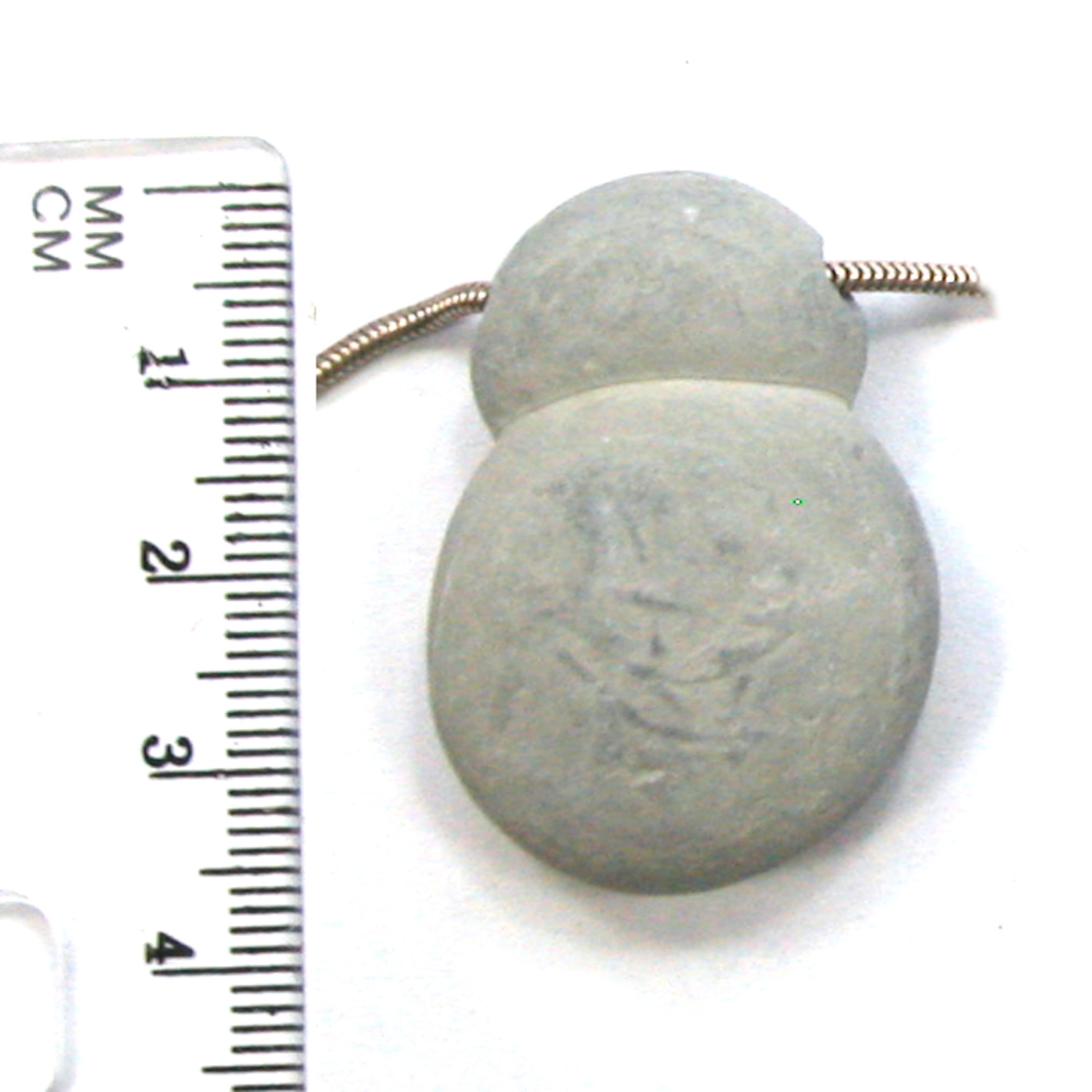 DVH Fairy Stone Concretion Bead Pendant Goddess Rock Quebec 36x25x10 (4366) - DVHdesigns