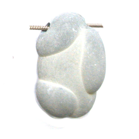 DVH Fairy Stone Concretion Bead Pendant Goddess Rock Quebec 38x25x12 (4368)