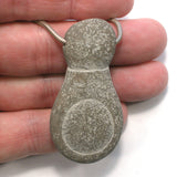 DVH Fairy Stone Concretion Bead Pendant Goddess Rock Quebec 58x30x10 (4472)