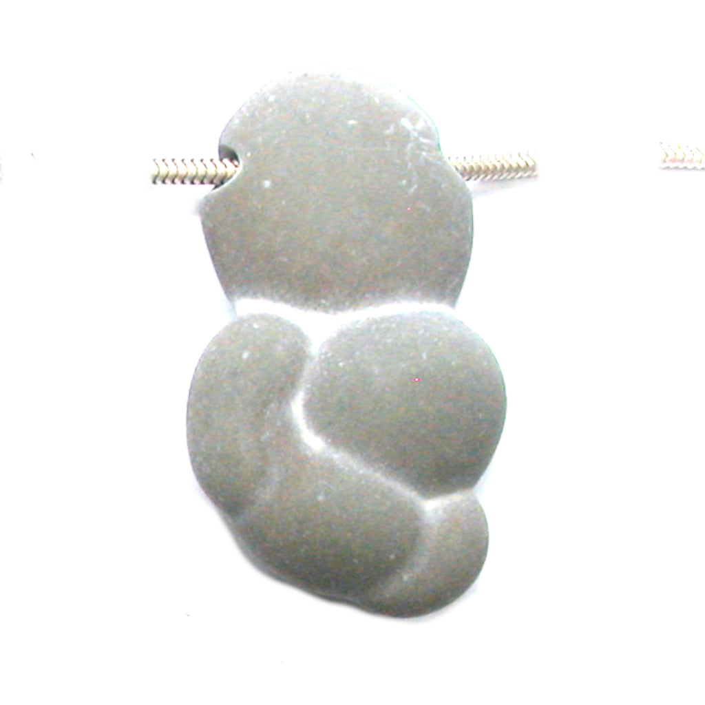 DVH Fairy Stone Concretion Bead Pendant Goddess Rock Quebec 43x25x8 (4486)