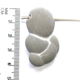 DVH Fairy Stone Concretion Bead Pendant Goddess Rock Quebec 43x25x8 (4486)