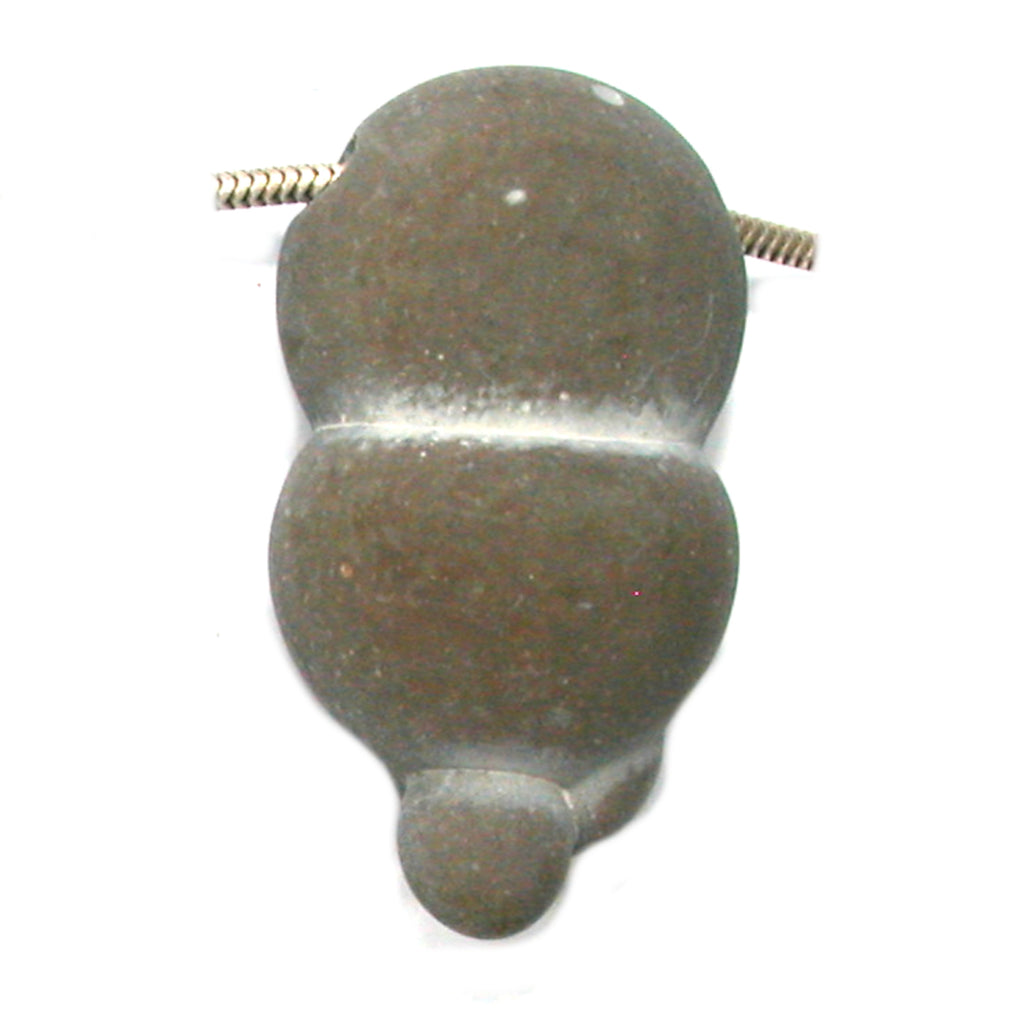 DVH Fairy Stone Concretion Bead Pendant Goddess Rock Quebec 45x24x13 (4504)