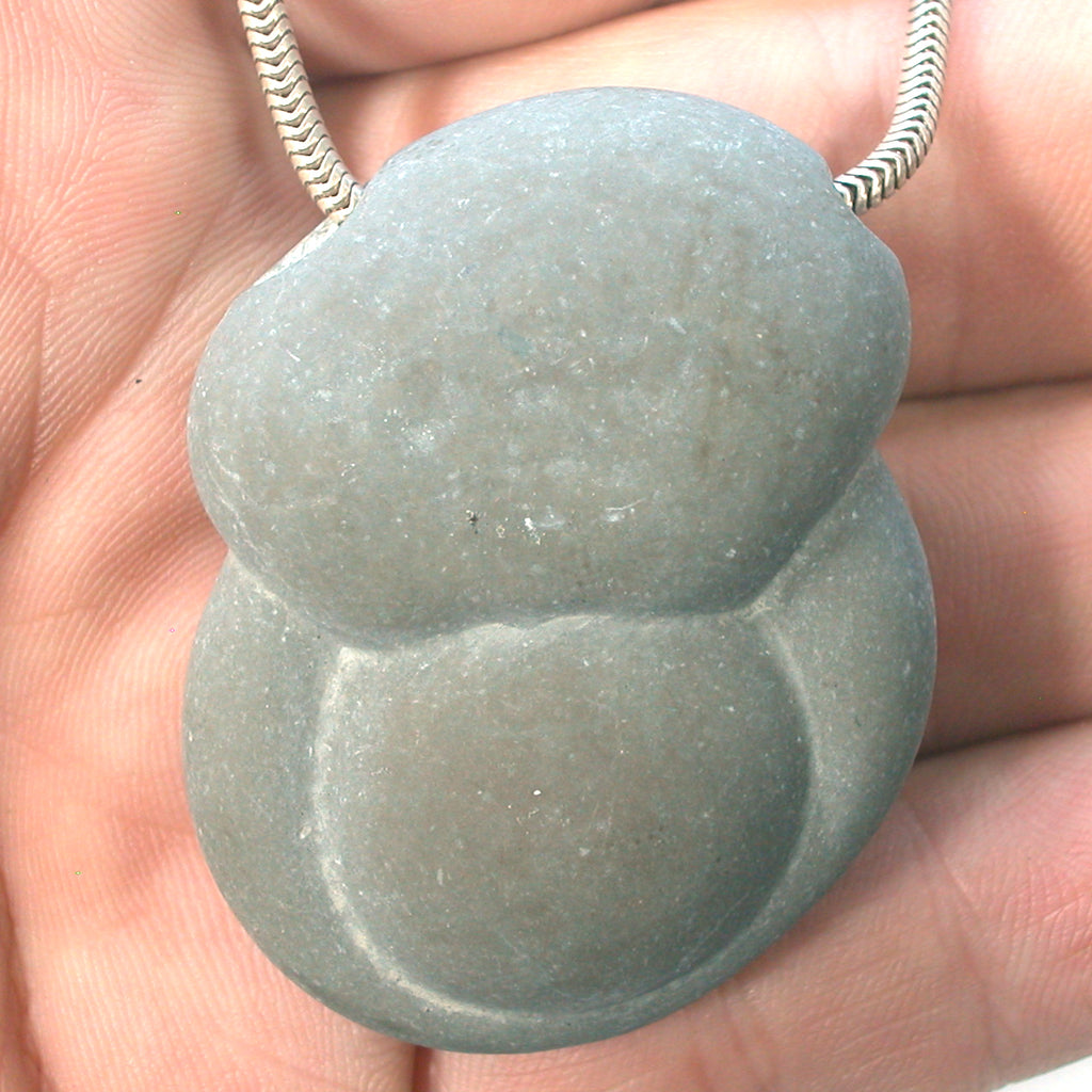 DVH Fairy Stone Concretion Bead Pendant Goddess Rock Quebec 45X35X15 (4667) - DVHdesigns