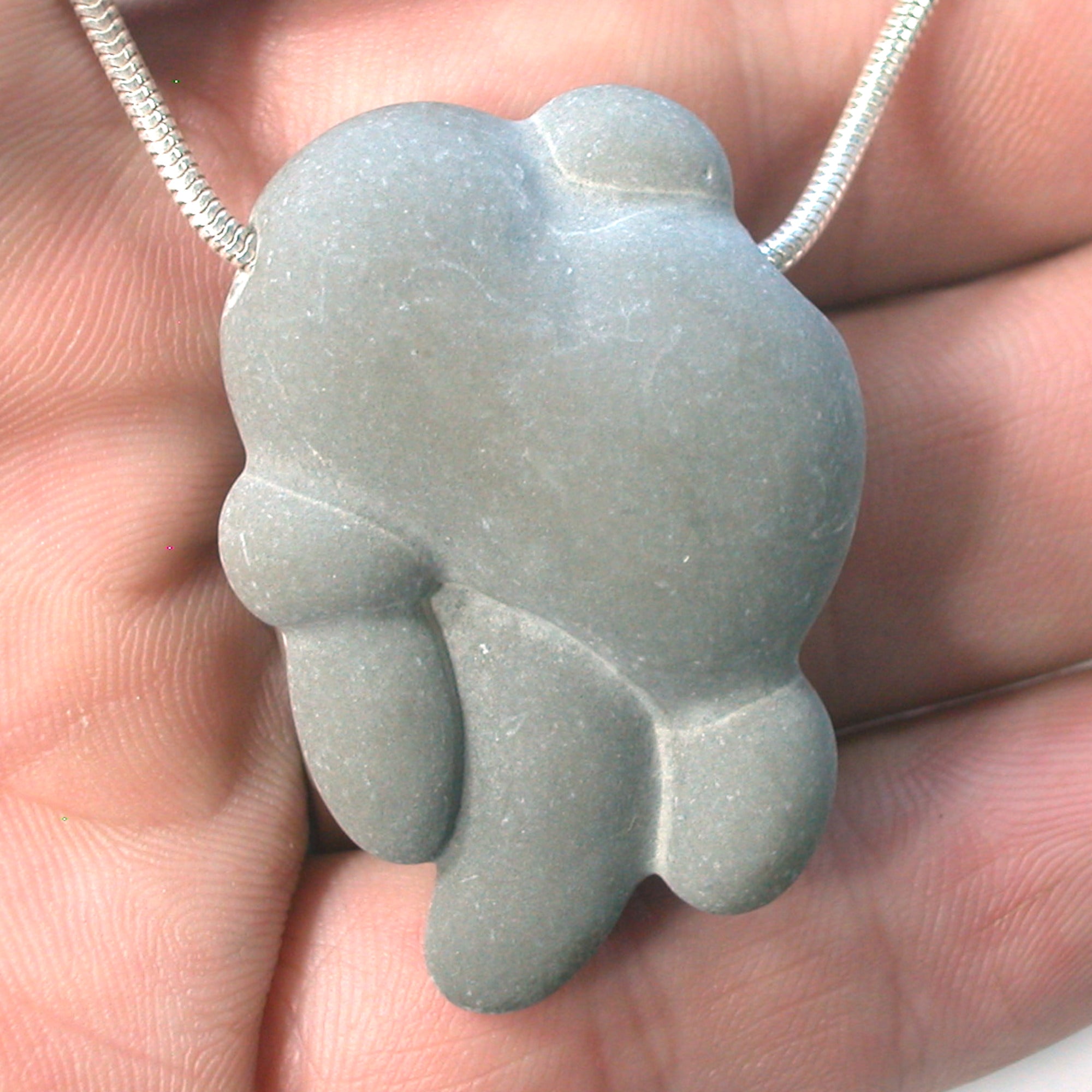 DVH Fairy Stone Concretion Bead Pendant Goddess Rock Quebec 39X28X12 (4669) - DVHdesigns