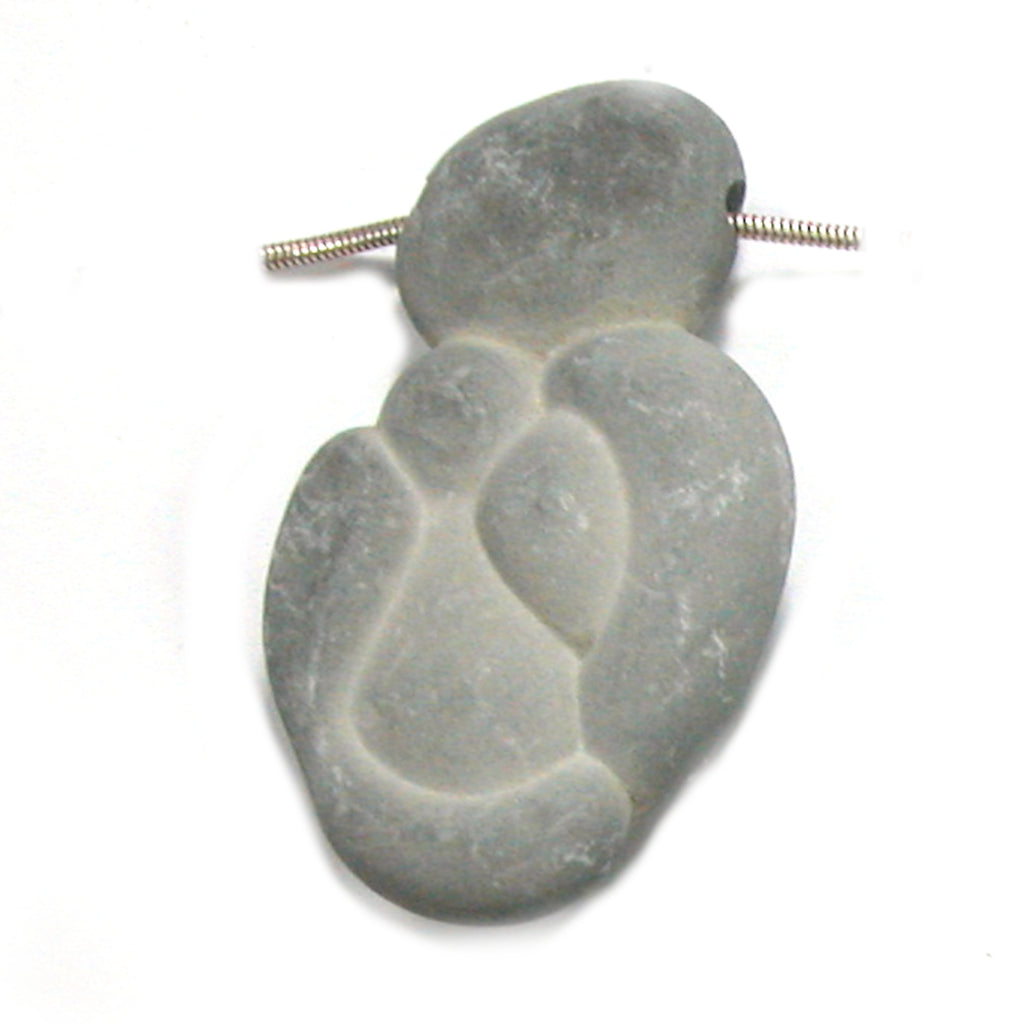 DVH Fairy Stone Concretion Bead Goddess Pendant Quebec 58x34x13mm (5068)