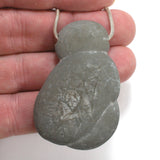 DVH Fairy Stone Concretion Bead Goddess Pendant Quebec 54x36x12mm (5069)