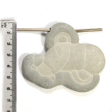 DVH Fairy Stone Concretion Bead Goddess Pendant Quebec 61x71x10 (5073)