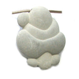DVH Fairy Stone Concretion Bead Goddess Pendant Quebec 55x43x16 (5079)