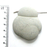 DVH Fairy Stone Concretion Bead Goddess Pendant Quebec 52x44x13 (5080)