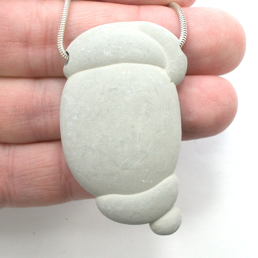 DVH Fairy Stone Concretion Bead Goddess Pendant Quebec 52x30x13 (5081)