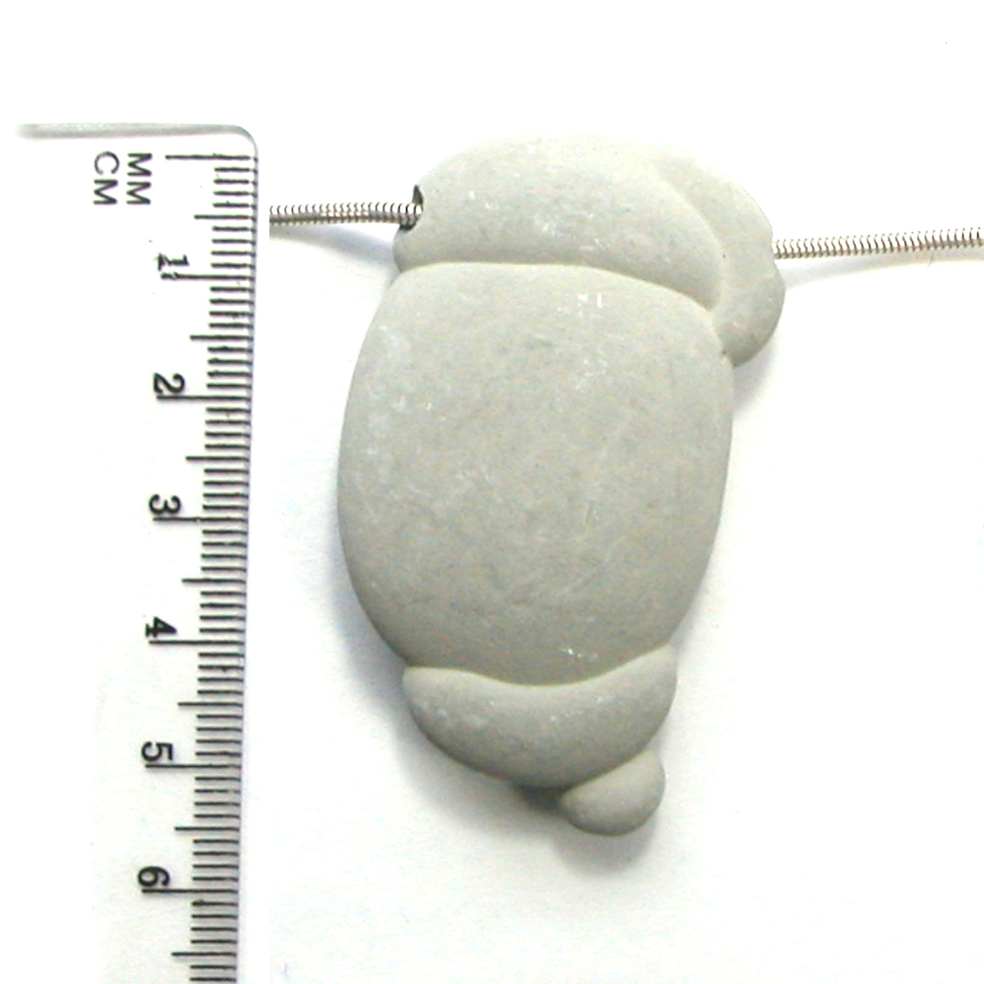 DVH Fairy Stone Concretion Bead Goddess Pendant Quebec 52x30x13 (5081) - DVHdesigns