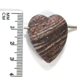 DVH Heart of Stone Bead Pendant Banded Rhyolite Beaver Utah 31x25x14 (5229)