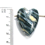 DVH Fossil Woolly Mammoth Molar Heart Bead Pendant 34x27x17 (4570)