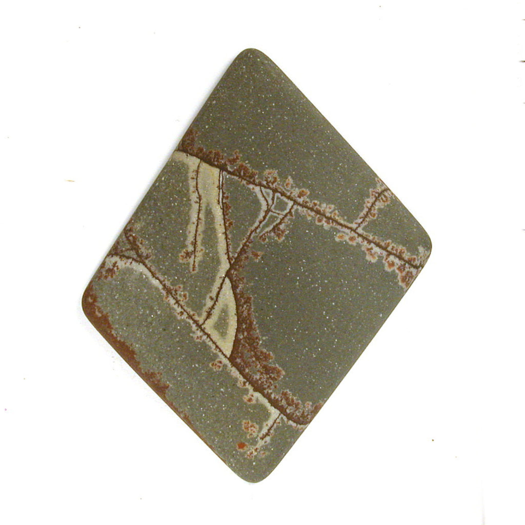 DVH Sonora Dendritic Jasper Rhyolite Matte Diamond Cabochon 51x42x6 (8658) - DVHdesigns