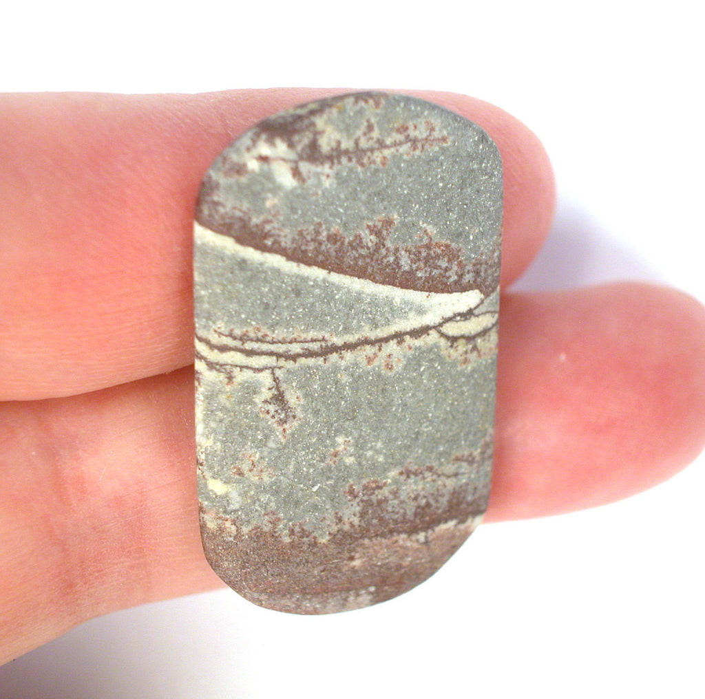 DVH Sonora Dendritic Jasper Rhyolite Matte Cabochon 33x20x3 (8684) - DVHdesigns