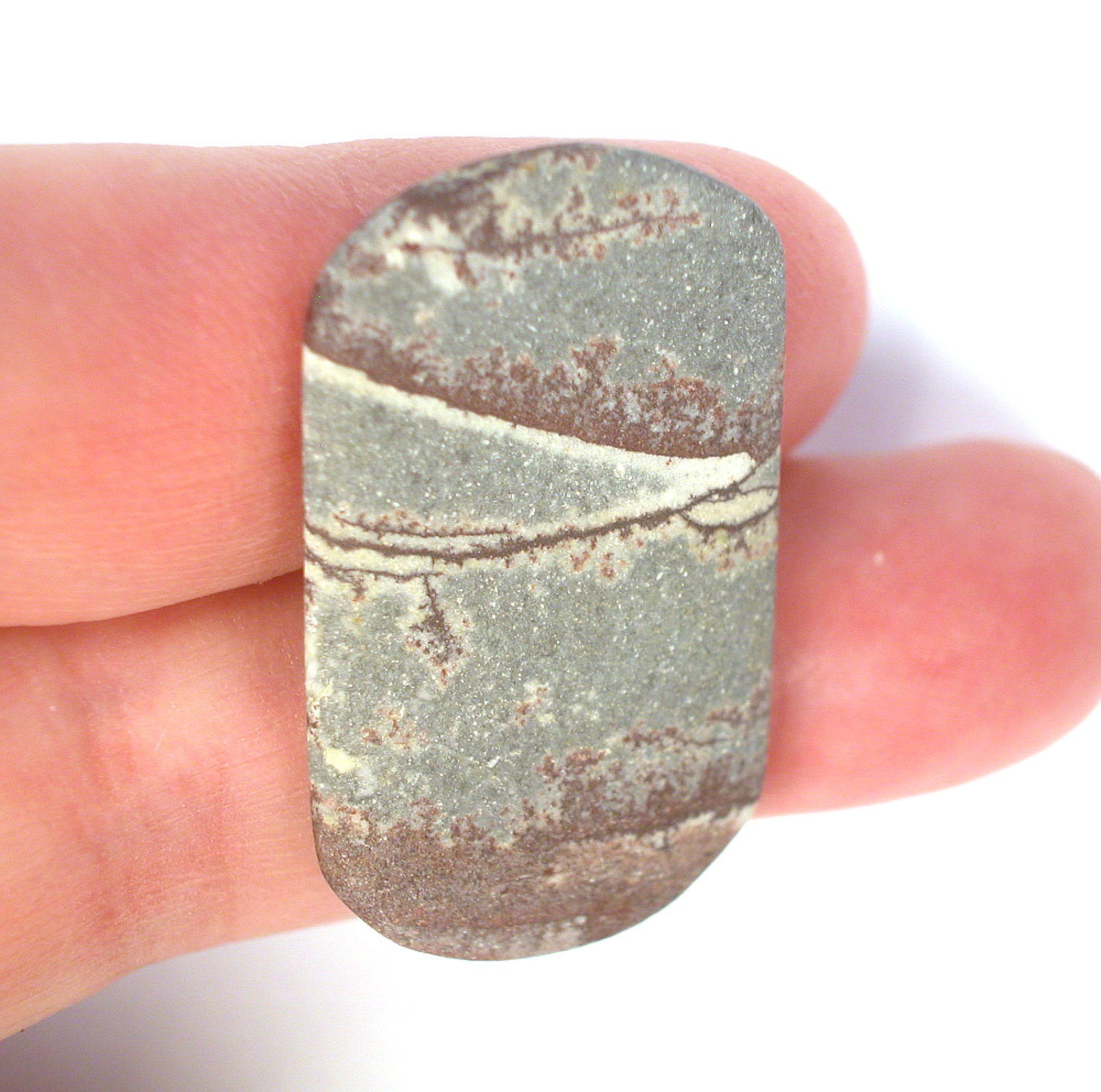 DVH Sonora Dendritic Jasper Rhyolite Matte Cabochon 33x20x3 (8684) - DVHdesigns
