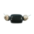 DVH Jet & Fossil Mammoth Bone Bead Necklace Extinction Mourning Jewelry (4914) - DVHdesigns