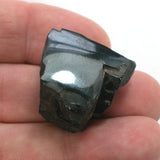 DVH 7.6g Genuine Whitby Jet Polished Face Specimen Carbon Fossil Fuel Jewel (5223)