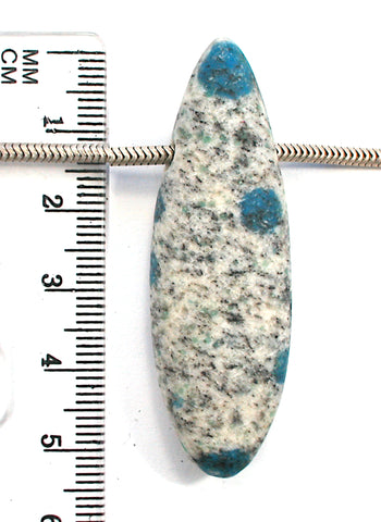DVH K2 Blue "Jasper" Azurite in Granite Custom Pendant 55x18x11 (3111)