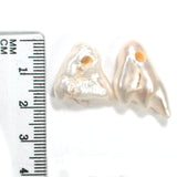 DVH Big Tooth Pearl Pair 2.5mm Hole Freshwater (5233)