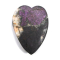 DVH Purpurite & Quartz Broken Healed Heart Carving Namibia 3.4oz Purple 77x57x12mm - DVHdesigns