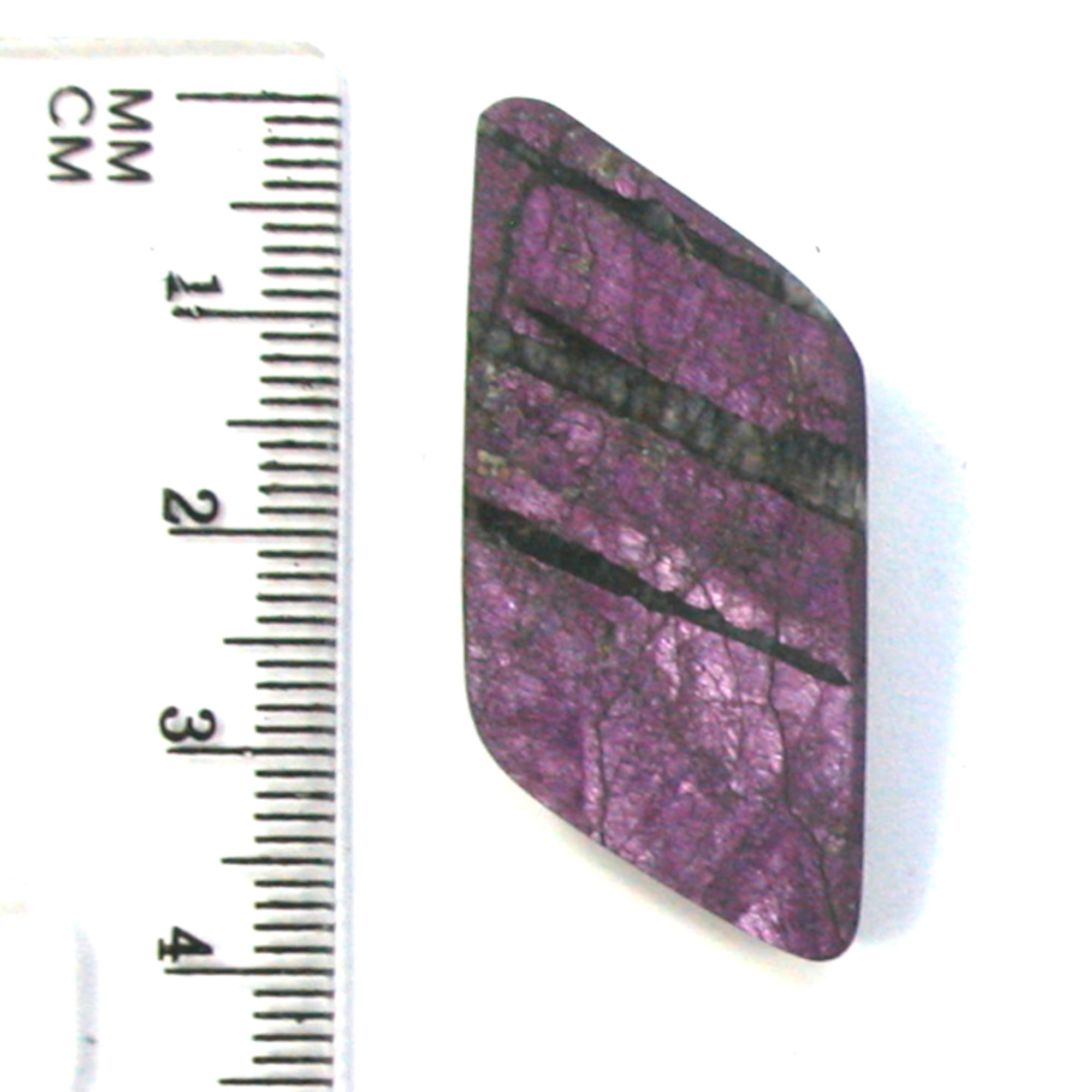DVH Purpurite Cabochon Namibia Natural Surface Iridescent Purple 40x18x7 (4311) - DVHdesigns