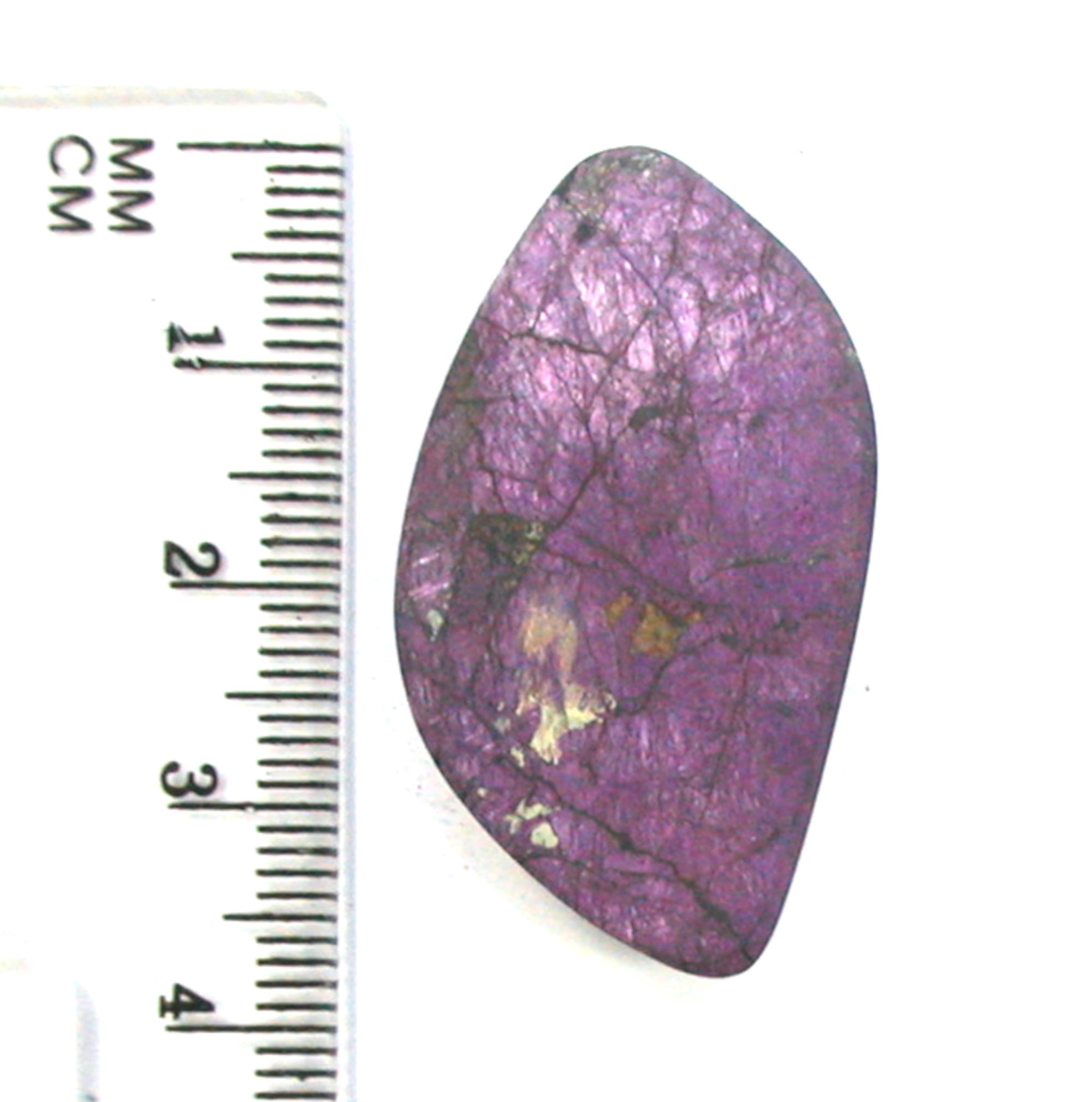 DVH Purpurite Cabochon Namibia Natural Surface Iridescent Purple 34x21x6 (4312) - DVHdesigns
