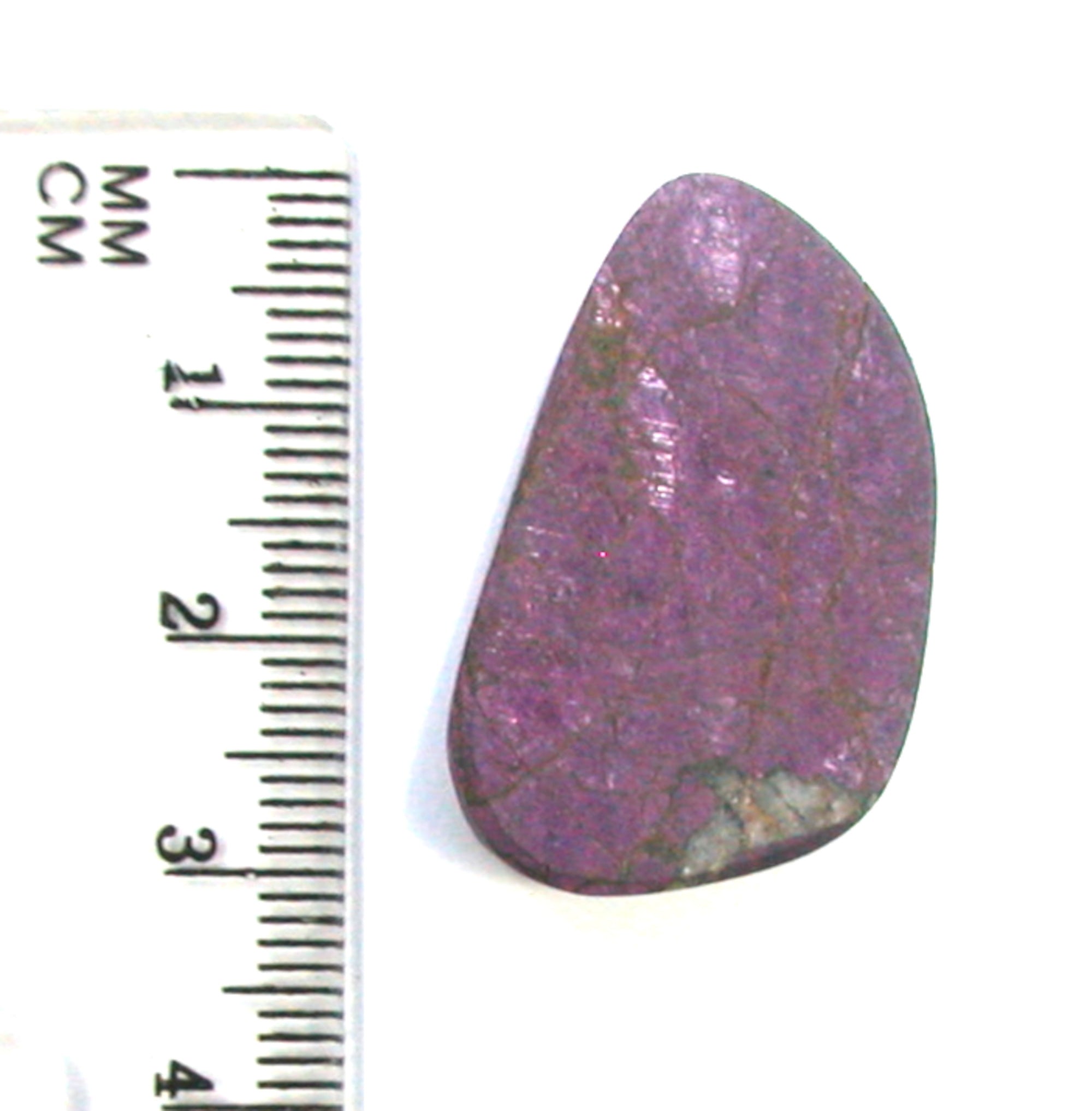 DVH Purpurite Cabochon Namibia Natural Surface Iridescent Purple 32x20x5 (4314) - DVHdesigns